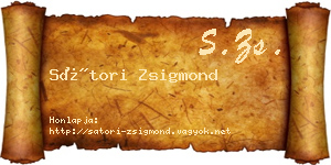 Sátori Zsigmond névjegykártya